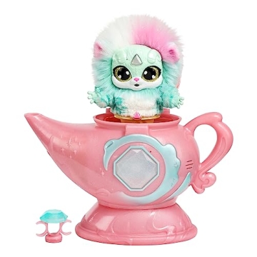 Magic Mixies Magic Genie Lamp with Interactive 8" Plush Toy and 60+ Sounds and Reactions. Reveal a Genie Mixie from The Real Misting Lamp. Gifts for Kids, Ages 5+ - Amazon Exclusive