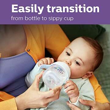 Philips Avent Natural Trainer Sippy Cup with Natural Response Nipple and Soft Spout, 5oz, 1pk, SCF26...