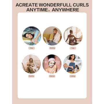 No Heat Curling Rod with Scarf, Velvet Hair Curlers to Sleep in Overnight Curls with Hook Blowout Rods Headband with Silk Scarf Curl Styling Kit for Long Medium Short Hair (3 coffee+Scarf, count)