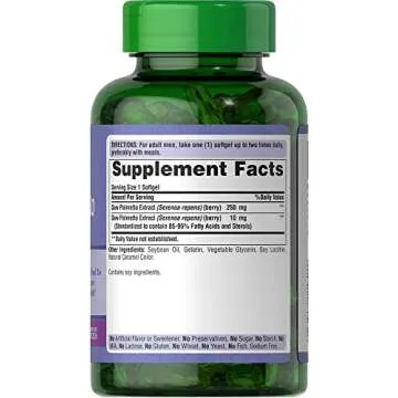 Puritan's Pride Saw Palmetto: Prostate Health Support Soft Gels