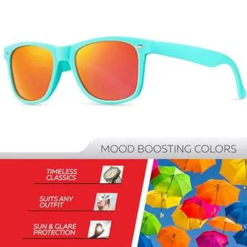 Retro Rewind Polarized Sunglasses for Men and Women - Stylish UV Protection for All