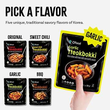 O’Food Garlic Tteokbokki - Authentic Gluten-Free Korean Snack