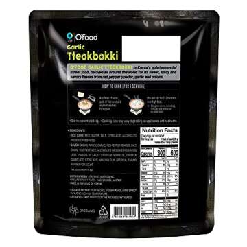 O’Food Garlic Tteokbokki - Authentic Gluten-Free Korean Snack