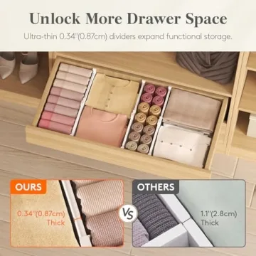 Lifewit Adjustable Drawer Dividers for Maximum Organization
