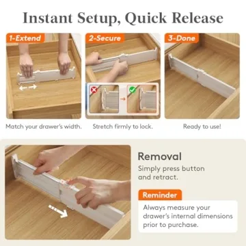 Lifewit Adjustable Drawer Dividers for Maximum Organization