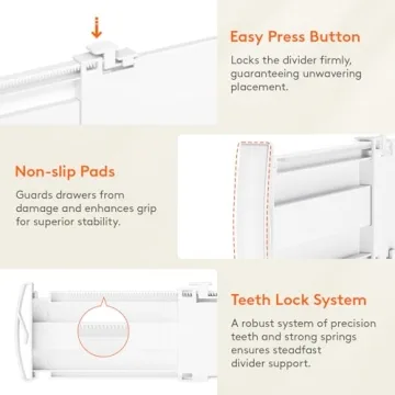 Lifewit Adjustable Drawer Dividers for Maximum Organization