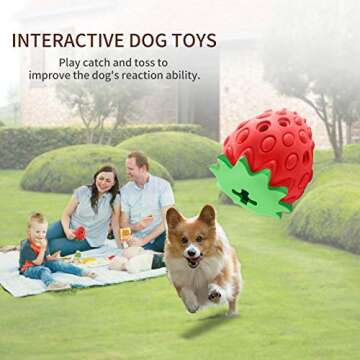 Askhald Strawberry Chew Toy for Aggressive Dogs