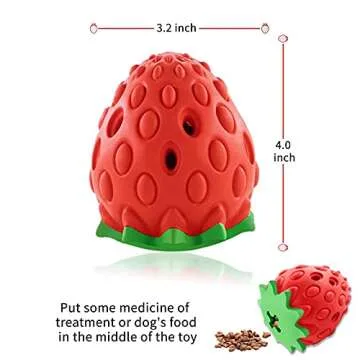 Askhald Strawberry Chew Toy for Aggressive Dogs