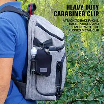 USA Gear Vape Pen Travel Case Belt Bag with Belt Loop & Carabiner Clip - Elastic Neoprene Vaporizer Pen Carry Case, Travel Pouch Fits E Juice, Mod Tanks, Cart Battery, Fits Most Vape Box Mod Kits