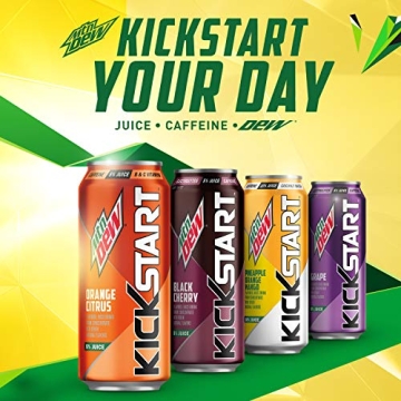 Mountain Dew Kickstart Fruit Punch - 12 Count Energizer