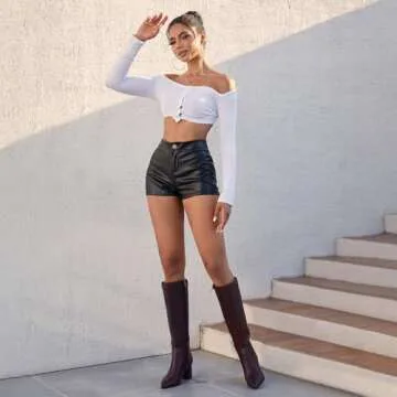 Easyfox Burgundy Knee High Boots for Women Tall Knee High Boots Women Chunky Heel Leather Boots for Women Pointed Toe Fall Long Boots Size 7