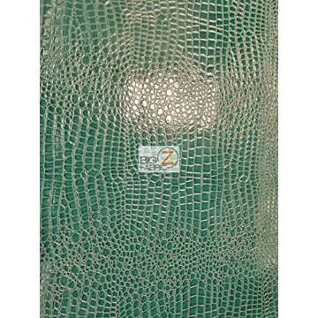 Big Z Fabric® Vinyl Faux Fake Leather Pleather Embossed Shiny Alligator Fabric by The Yard DIY Upho...