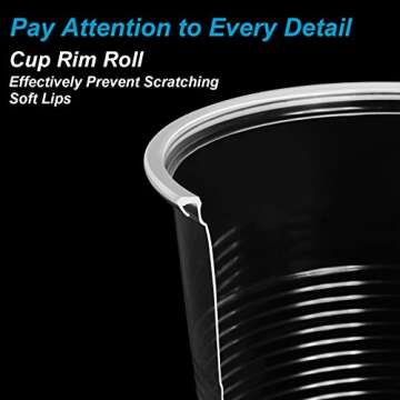 TashiBox 12 oz Clear Disposable Plastic Cups 200 Count