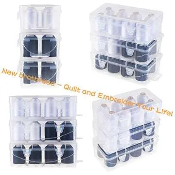 Premium Polyester Embroidery Thread with Storage Box 1000m