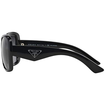 Prada Heritage PR 32PS Black Polarized Square Sunglasses
