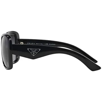 Prada Heritage PR 32PS Black Polarized Square Sunglasses