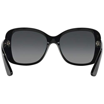 Prada Heritage PR 32PS Black Polarized Square Sunglasses