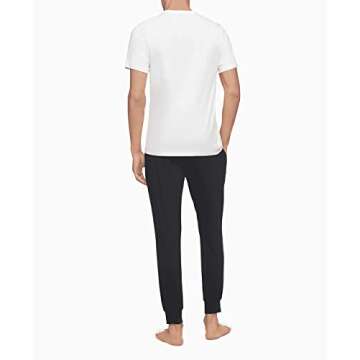 Calvin Klein Mens 100% Cotton T-Shirt Packs 5 White - Short Sleeve Crewneck L