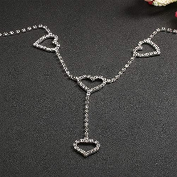 Xerling Bling Adjustable Rhinestone Waist Chain for Women