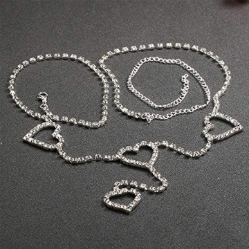 Xerling Bling Adjustable Rhinestone Waist Chain for Women
