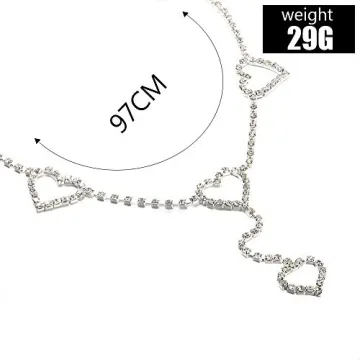 Xerling Bling Adjustable Rhinestone Waist Chain for Women