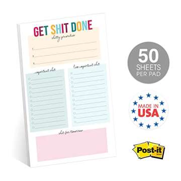 Get Shit Done Sticky Notes - Hilarious Task Lists
