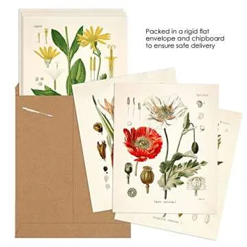 Vintage Botanical Flower Wall Decor, Set of 6 8x10 inches, Cottagecore Decor, Floral Wall Art Posters, Vintage Aesthetic Decor for Bedroom