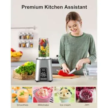 VEWIOR Smoothie Blender Powerful Personal Blender for Shakes