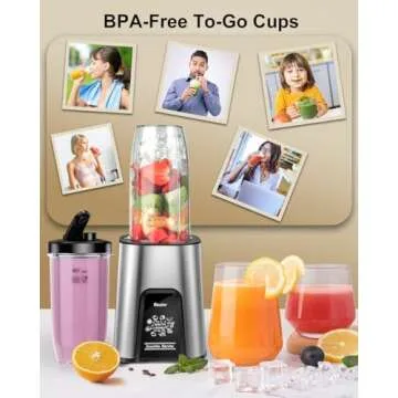 VEWIOR Smoothie Blender Powerful Personal Blender for Shakes