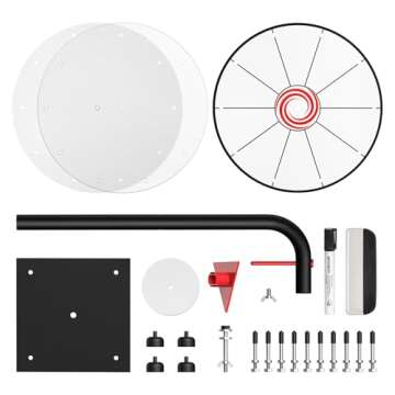 12 Inch 10 Slots Prize Wheel, Tabletop Spinning Wheel for Prizes, Prize Wheel Spinner with Stand wit...