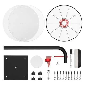 12 Inch 10 Slots Prize Wheel, Tabletop Spinning Wheel for Prizes, Prize Wheel Spinner with Stand wit...