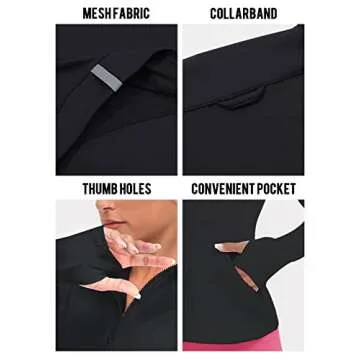 VUTRU Women's Workout Yoga Jacket Full Zip Running Track Jacket