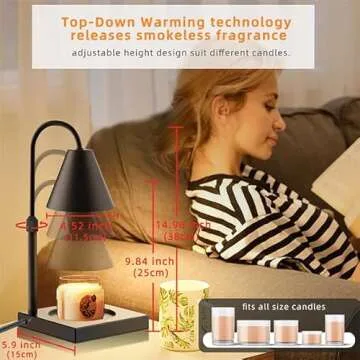 LALISU Candle Warmer: Timer & Adjustable Height for Home