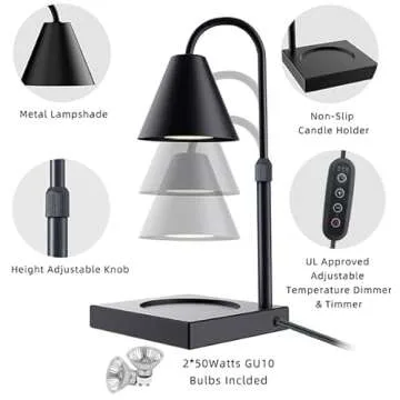 LALISU Candle Warmer: Timer & Adjustable Height for Home