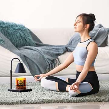 LALISU Candle Warmer: Timer & Adjustable Height for Home