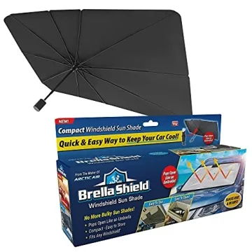 Ontel Brella Shield by Arctic Air - Car Windshield Sun Shade, Universal Fit, Easy Storage