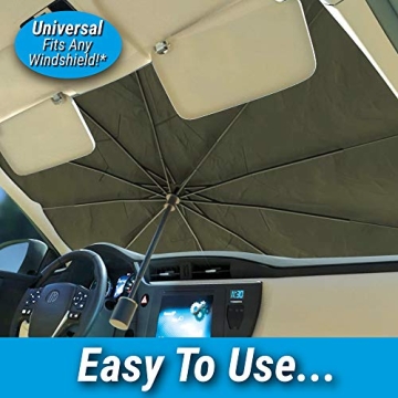 Ontel Brella Shield Car Windshield Sun Shade for Vehicles