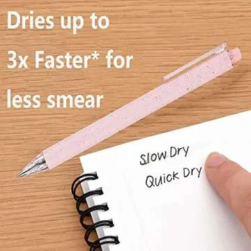 RIANCY Retractable Pink Gel Ink Pens for Smooth Writing