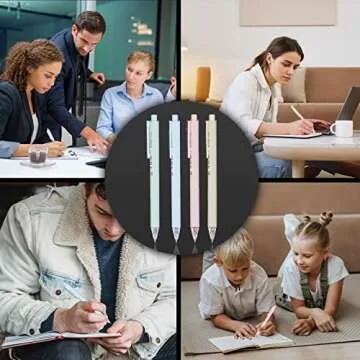 RIANCY Retractable Pink Gel Ink Pens for Smooth Writing