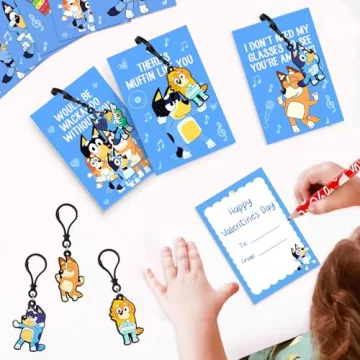 Anstey Kids Valentines Cards with Keychains Pack