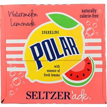 Polar Watermelon Lemonade Seltzer, 12 Fl Oz, 8 Pack