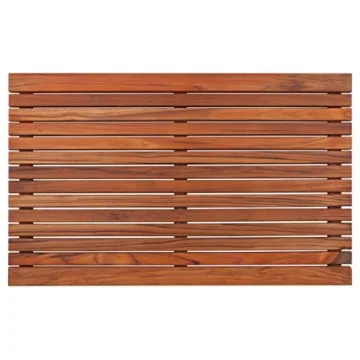 Nordic Style Premium Teak Shower and Bath Mat - Non-Slip Wooden Platform for Spa and Outdoor Use - (...