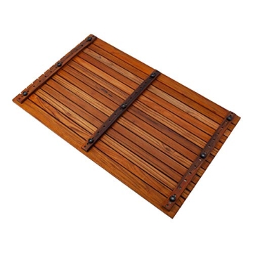 Nordic Style Teak Shower Mat - Non-Slip Luxury for Your Bath
