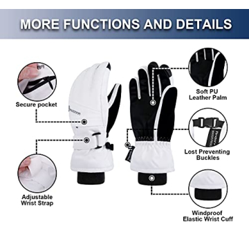 Andorra Snow Gloves for Women – Waterproof Touchscreen Ski Gloves