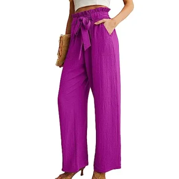 IWOLLENCE Women's Wide Leg Pants with Pockets