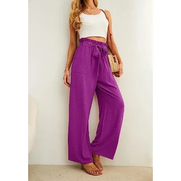IWOLLENCE Women's Wide Leg Pants with Pockets