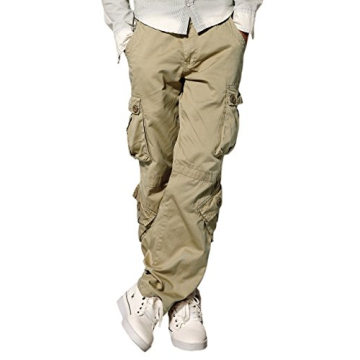 Match Men's Wild Cargo Pants #3357 - British Khaki, Versatile & Comfortable