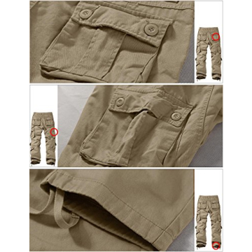 Match Men's Wild Cargo Pants in British Khaki - Comfort & Style