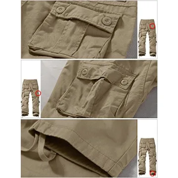 Match Men's Wild Cargo Pants in British Khaki - Comfort & Style