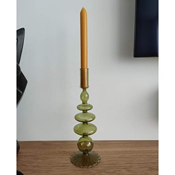 LKXHarleya Retro Glass Candlestick Holder for Home Decor